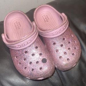 Sparkly Pink Croc’s 9C